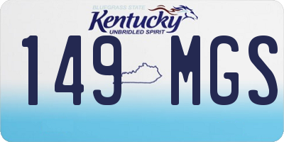 KY license plate 149MGS
