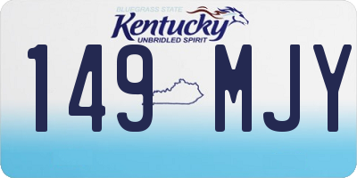 KY license plate 149MJY
