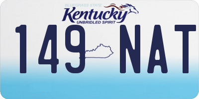 KY license plate 149NAT