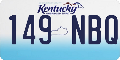 KY license plate 149NBQ