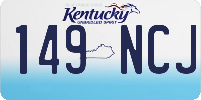 KY license plate 149NCJ