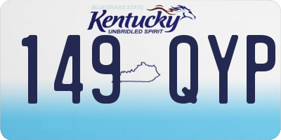 KY license plate 149QYP
