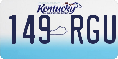 KY license plate 149RGU