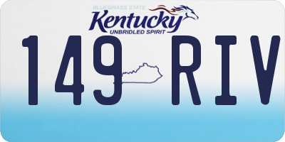 KY license plate 149RIV