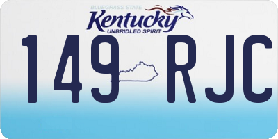 KY license plate 149RJC