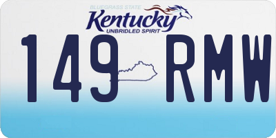 KY license plate 149RMW