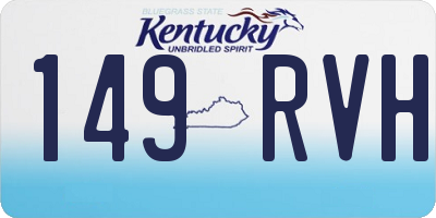 KY license plate 149RVH