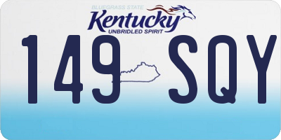KY license plate 149SQY
