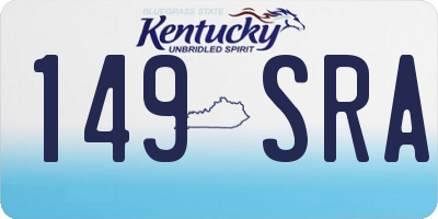 KY license plate 149SRA