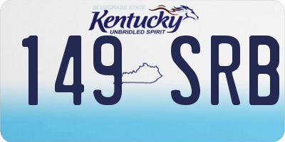 KY license plate 149SRB