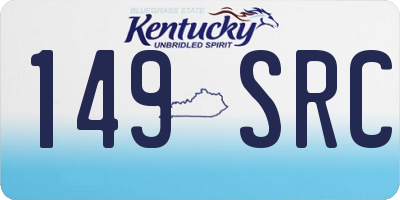 KY license plate 149SRC