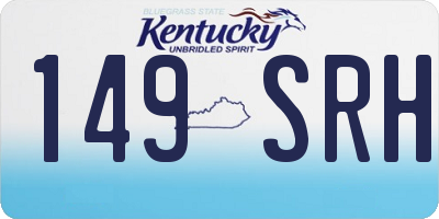 KY license plate 149SRH