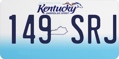 KY license plate 149SRJ