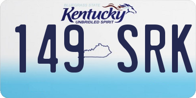 KY license plate 149SRK