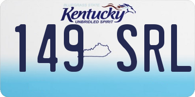 KY license plate 149SRL