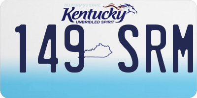 KY license plate 149SRM