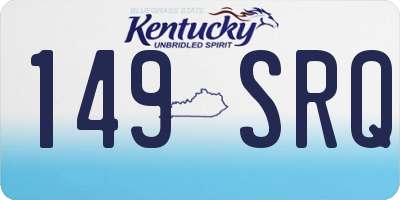 KY license plate 149SRQ