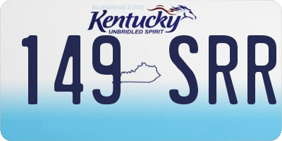 KY license plate 149SRR