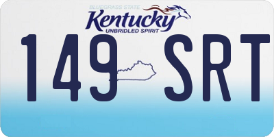 KY license plate 149SRT