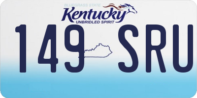 KY license plate 149SRU