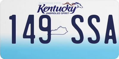 KY license plate 149SSA