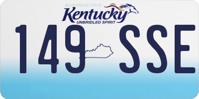 KY license plate 149SSE