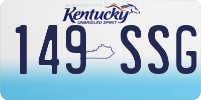 KY license plate 149SSG
