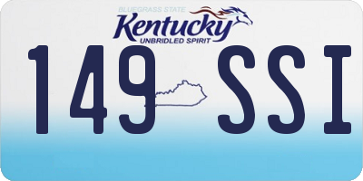 KY license plate 149SSI