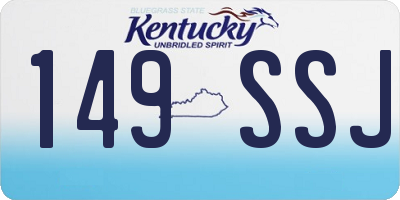 KY license plate 149SSJ