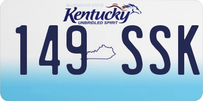 KY license plate 149SSK