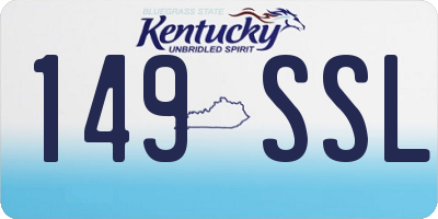 KY license plate 149SSL