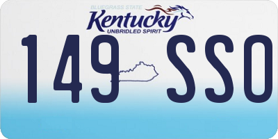 KY license plate 149SSO