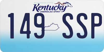 KY license plate 149SSP