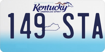 KY license plate 149STA