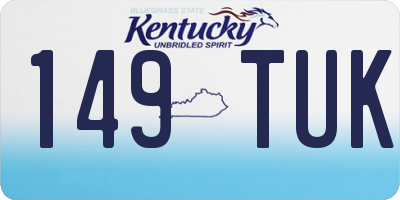 KY license plate 149TUK