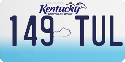 KY license plate 149TUL