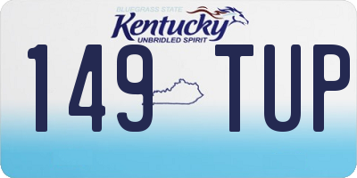 KY license plate 149TUP