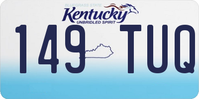 KY license plate 149TUQ