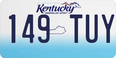 KY license plate 149TUY