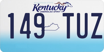 KY license plate 149TUZ