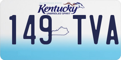 KY license plate 149TVA
