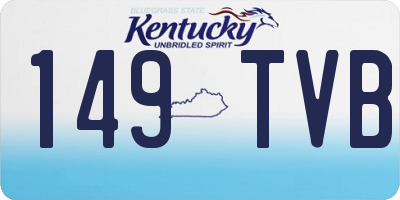KY license plate 149TVB