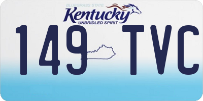KY license plate 149TVC