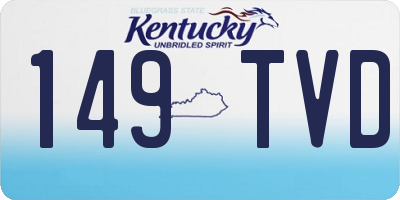 KY license plate 149TVD