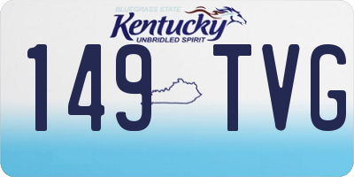 KY license plate 149TVG