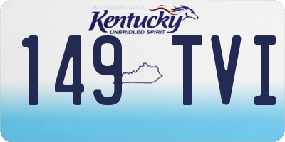 KY license plate 149TVI