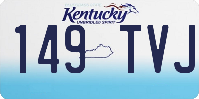 KY license plate 149TVJ