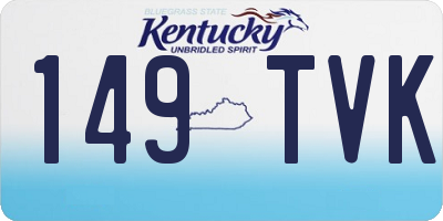 KY license plate 149TVK