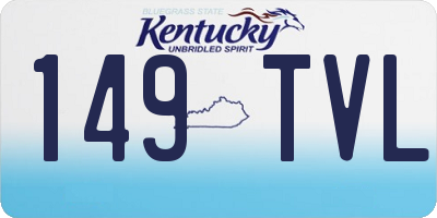 KY license plate 149TVL