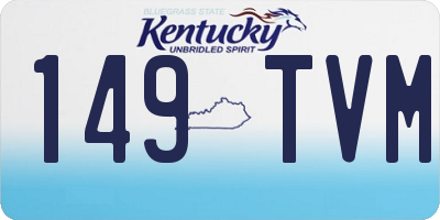 KY license plate 149TVM